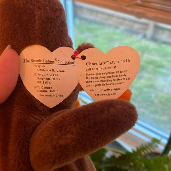 Rare Ty Beanie Baby -  Chocolate the Moose - Style Number #04015 - Picture 5 of 8